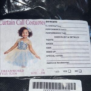 Curtain call dance costume